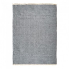 ESSENCE - Tapis en jute et coton avec franges gris clair 160x230 cm