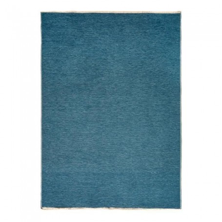 REVERSIBLE EFFECT - Tapis réversible bleu pétrole/gris foncé 160x230 cm