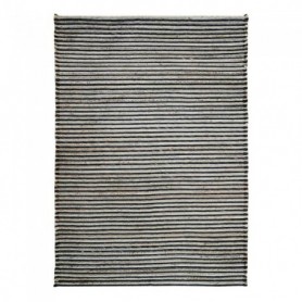 CARAVELLE - Tapis en laine, jute et coton tresse gris 190x290 190x290cm