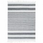TERRA COTTON LIGNES - Tapis 100% coton lignes gris-blanc 190x290