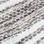 TERRA COTTON LIGNES - Tapis 100% coton lignes gris-blanc 190x290