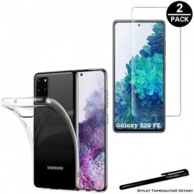 2 Verres trempés pour Samsung Galaxy S20 FE et 1 coque de protection souple