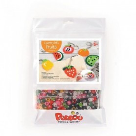 Kit de perles à repasser - 6 Porte-clés fruits