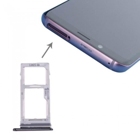 Tiroir de Carte SIM gris pour Samsung Galaxy S9 + / S9 SIM et SIM / Micro