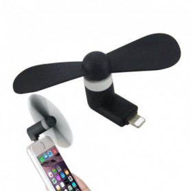 Mini Ventilateur Portable Pour iPhone iPad Noir