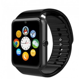 Noir Sans fil Bluetooth à puce Montre-bracelet écran OLED tactile podomètre