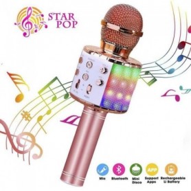 CD06576-Microphone Karaoke Sans Fil, Karaoké Microphone Bluetooth Portable