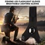 HI04752-pêche led lampe de poche torche gant respirant éclairage gants