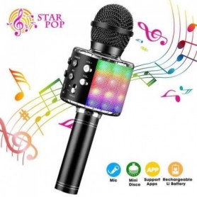 QQ27987-Microphone Karaoke Sans Fil, Karaoké Microphone Bluetooth Portable