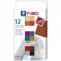 FIMO EFFECT LEATHER Kit de pâte à modeler, kit de 12 0,000000 Noir