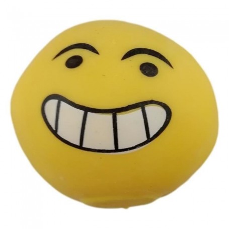 Balle Anti Stress Mousse Emoji 6,5 cm Détente Relaxation Zen Sourire yeux