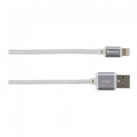 SKROSS Steel Line Câble Lightning USB (M) pour Lightning (M) 1 m argenté(e)