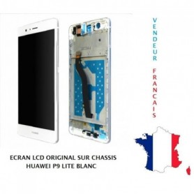 ECRAN LCD ORIGINAL SUR CHASSIS HUAWEI P9 LITE BLANC