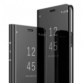 Coque Samsung Galaxy A50, Etui à Rabat Miroir Smart Placage Folio avec