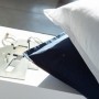 Taie d'oreiller carrée 65x65 cm 100% Percale de Coton Lavé 80 fils Blanc