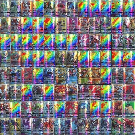 kengb 100 Pièces Cartes Pokemon, Cartes à Collectionner GX, Jeu de Cartes