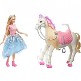 Barbie Princesse Adventure poupe blonde articule et son cheval merveilleux