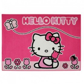 Tapis enfant Hello Kitty 133 x 95 cm Papillon GUIZMAX