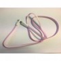 câble USB - micro USB effet lumineux led rose/blanc