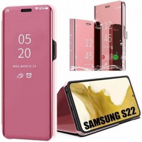 Coque pour Samsung Galaxy S22 Anti-Choc Effet Miroir Design Protection