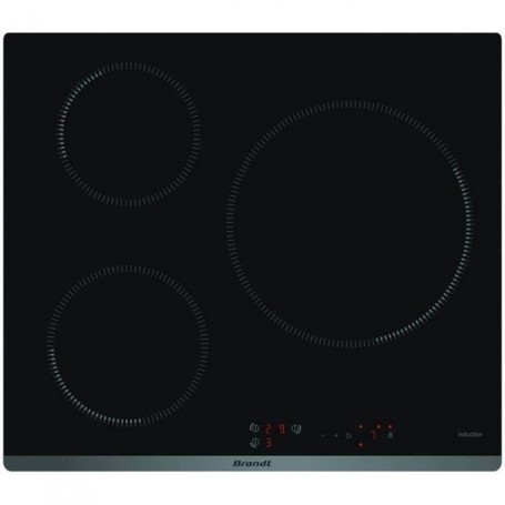 Plaque de cuisson induction BRANDT - 3 zones - 7200 W - L 58 x P 51 cm