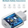 Chargeur USB-C 25W Rapide Blanc pour Samsung Galaxy M52 5G M33 5G M32