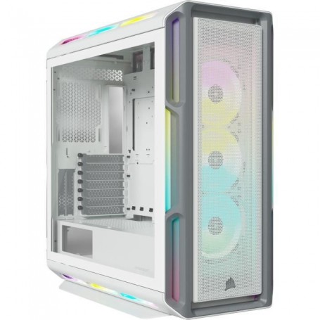 CORSAIR Boîtier PC iCUE 5000T RGB ATX moyen-tour - Blanc (CC-9011231-WW)