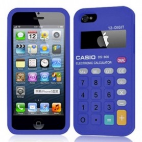 Coque aspect Calculatrice bleue en relief pour iPhone 5