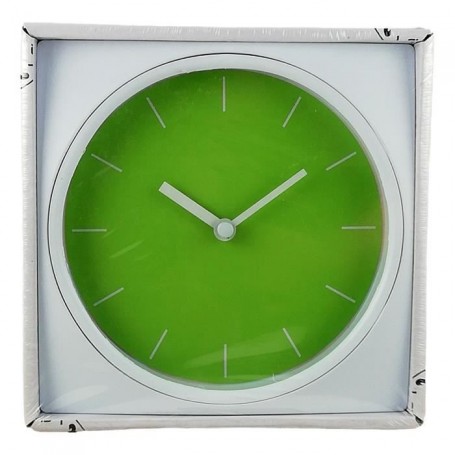 Horloge bicolore Pendule cadre blanc et intérieur fluo design - Couleur: