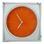 Horloge bicolore Pendule cadre blanc et intérieur fluo design - Couleur: