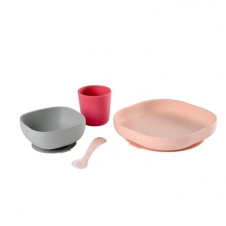 BEABA Set vaisselle silicone 4 pièces - pink 38,99 €