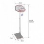 Panier de basket-ball ajustable 165 à 205cm Noir