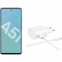 CHARGEUR TYPe C Blanc.-2.W-Chargeur pour Samsung Galaxy A51 + Câble USB