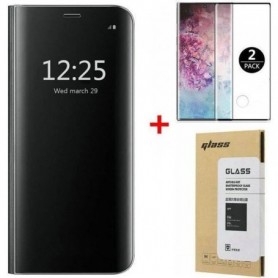 Coque Samsung Galaxy Note 10, + [2 Pack] Verre trempé 3D Déverrouillage