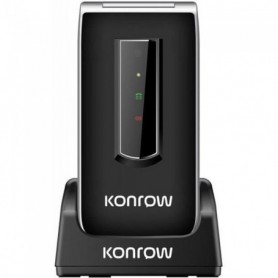 Konrow Senior C - Écran 2.4'' - Double Sim - Noir (Dock de charge Fourni)