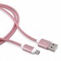 kwmobile Câble Micro USB Tressé - Chargeur Micro USB en Nylon Rose 1m