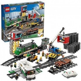 LEGO City - Le train de marchandises télécommandé - 60198 - Jeu de Construction
