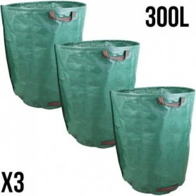 Lot de 3 sacs de déchets 300L en PP 150g-m² autoportants - Linxor
