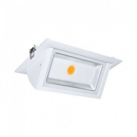 Spot LED Encastrable Rectangulaire Orientable Blanc 30W Blanc Chaud 3000K