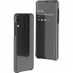 Coque Samsung Galaxy A40, Clear View Étui à Rabat Miroir Antichoc Portable