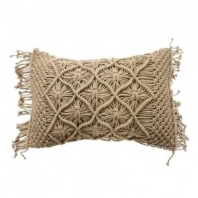 Coussin Macrame - 40 x 60 cm - Rose nude