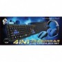 DragonWar 4 en 1 Coffret Gaming Pro Azerty Edition Bleue - Clavier Desert