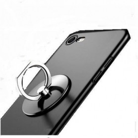 Bague adhésive metalique support main anneau ozzzo noir pour alcatel one