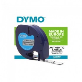 DYMO LetraTag rubans Métallisé 12mm x 4m Noir/Argent (compatible avec )