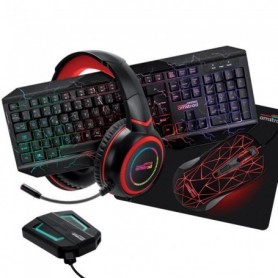 Pack Pro Gamer AMSTRAD HUNTERS-SWITCH007: Clavier, Souris, tapis, Casque