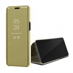 Etui pour Samsung S20 Ultra Folio stand miroir or