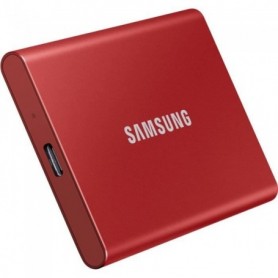 Disque SSD externe Samsung portable SSD T7 500go rouge métallique