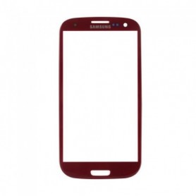 Ecran de façade rouge + adhésif Samsung Galaxy S3 I9300 I9305