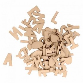 72 mini lettres en bois - Alphabet