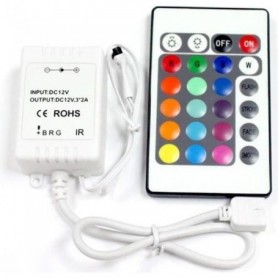 Controleur/telecommande IR pour ruban LED couleur RGB 5050 OU 3528